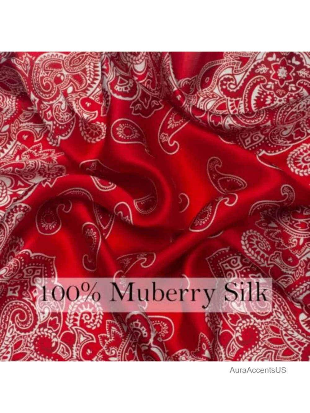 100% Mulberry Silk Lightweight Fashion Scarf 21x21 Neckerchief - Picture 3 of 6